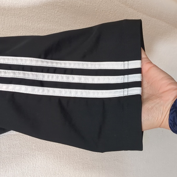 Adidas Originals Men's Three Stripe Classic Warm Up Pants Black White Size L EUC - Picture 5 of 11